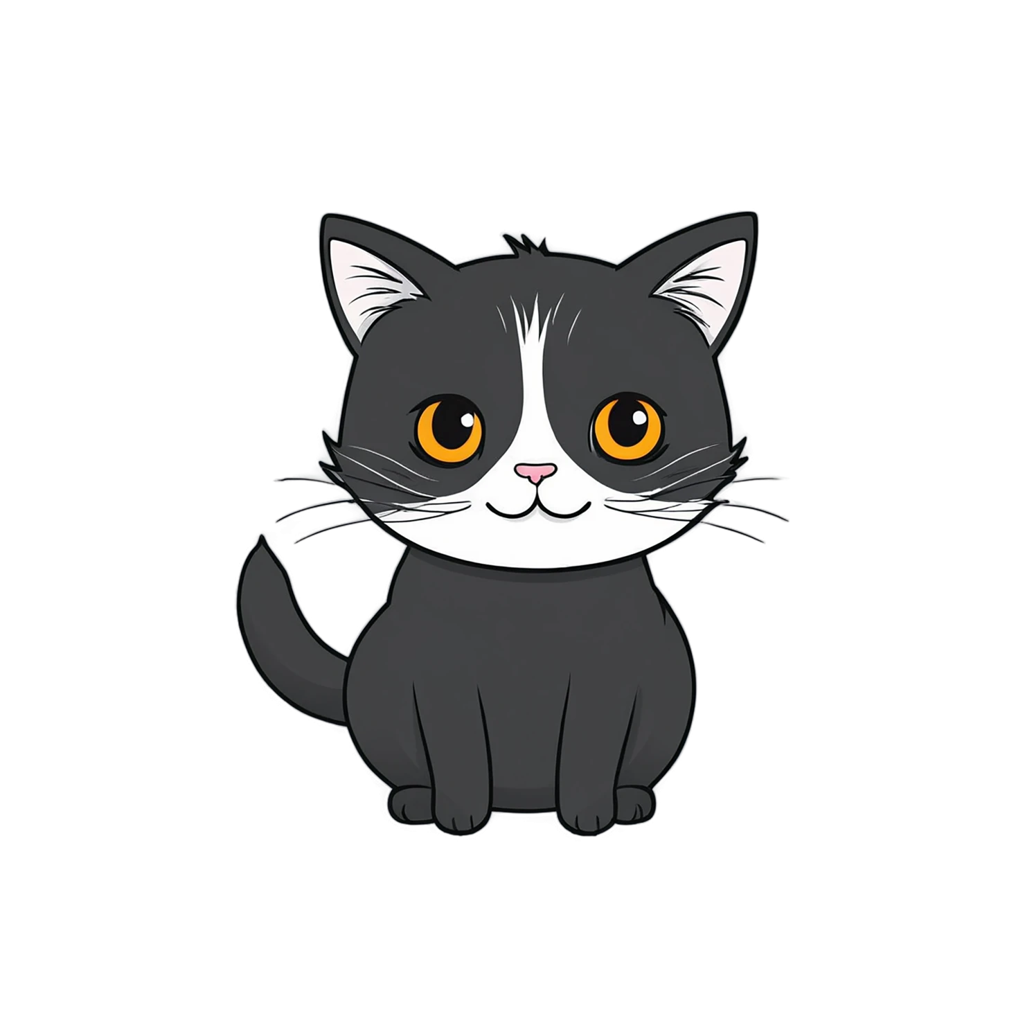 Cat Cute sticker isolated on transparent background #14756