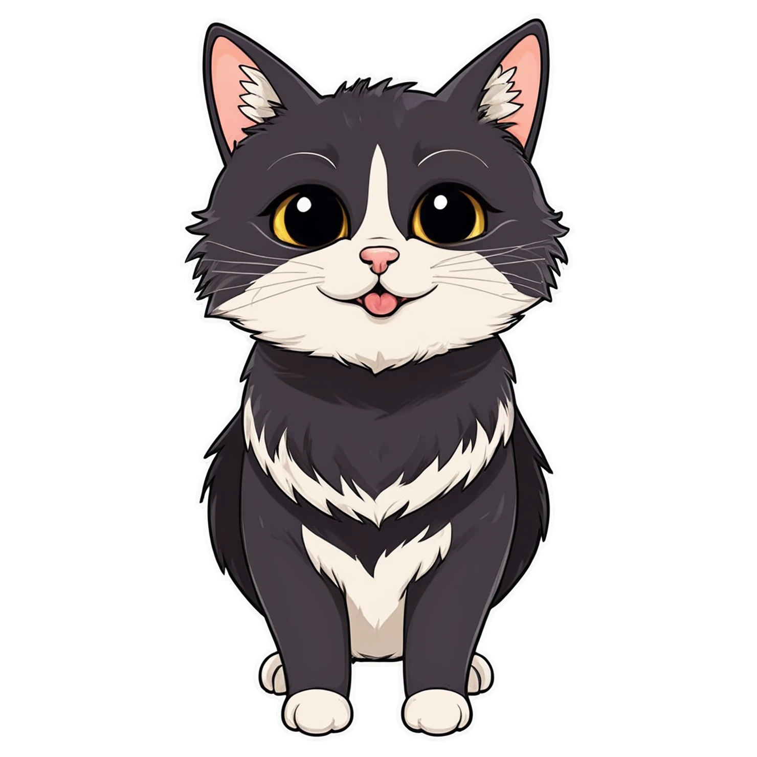 Cat Cute sticker isolated on transparent background #14758