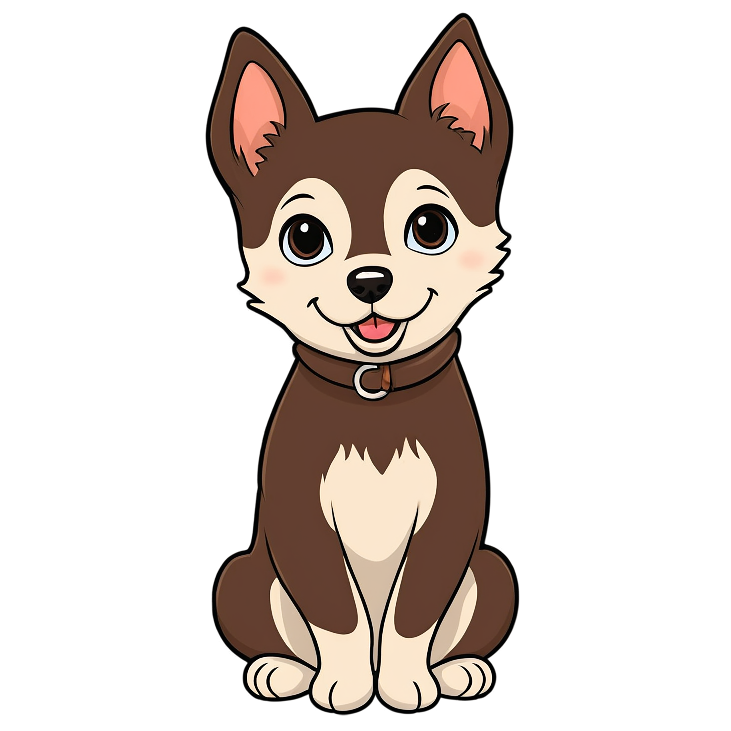 Dog cute sticker isolated on transparent background #15541