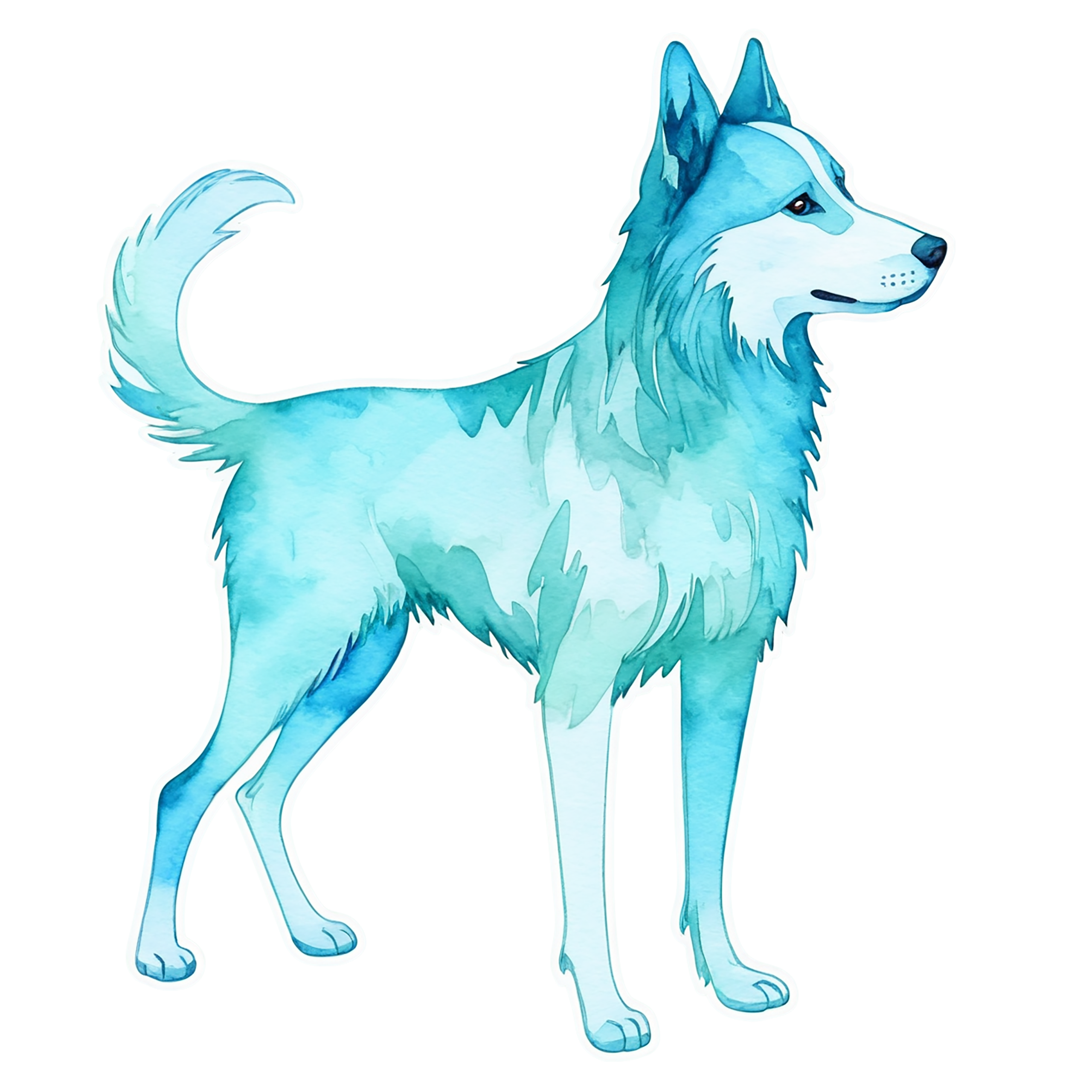 Dog cute sticker isolated on transparent background #15544