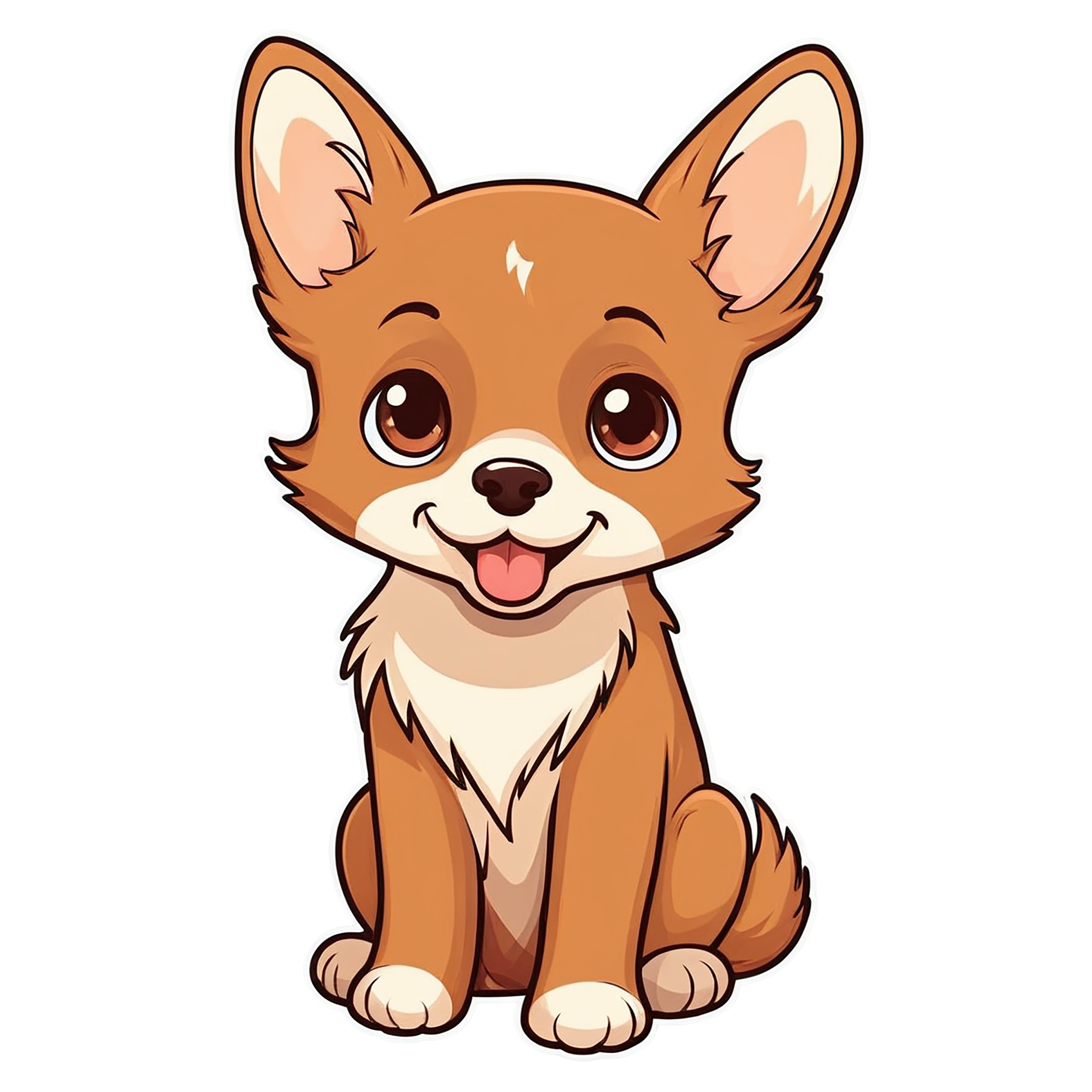 Dog cute sticker isolated on transparent background #15545