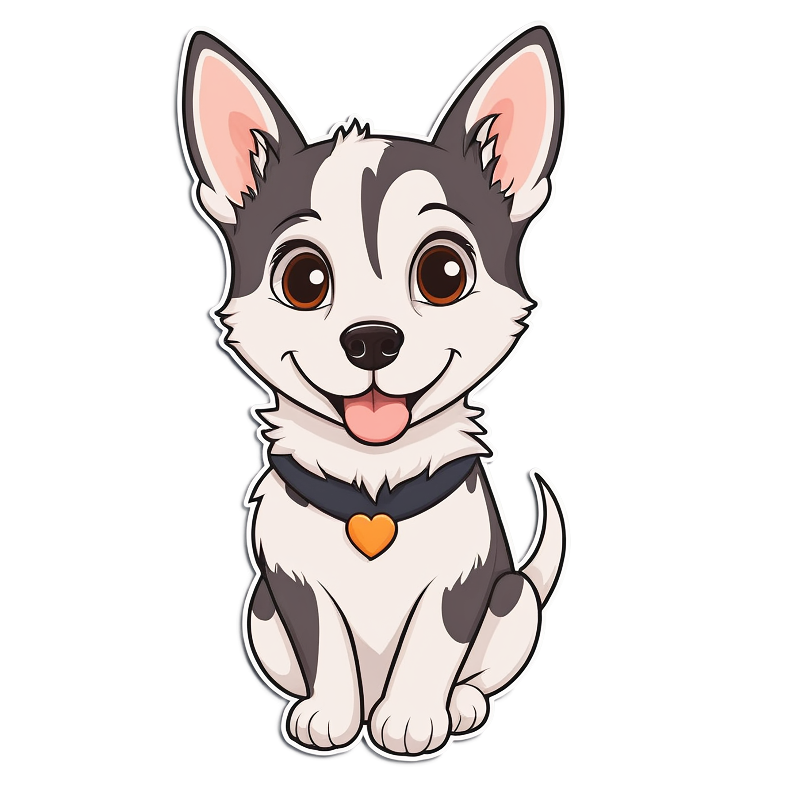 Dog cute sticker isolated on transparent background #15546