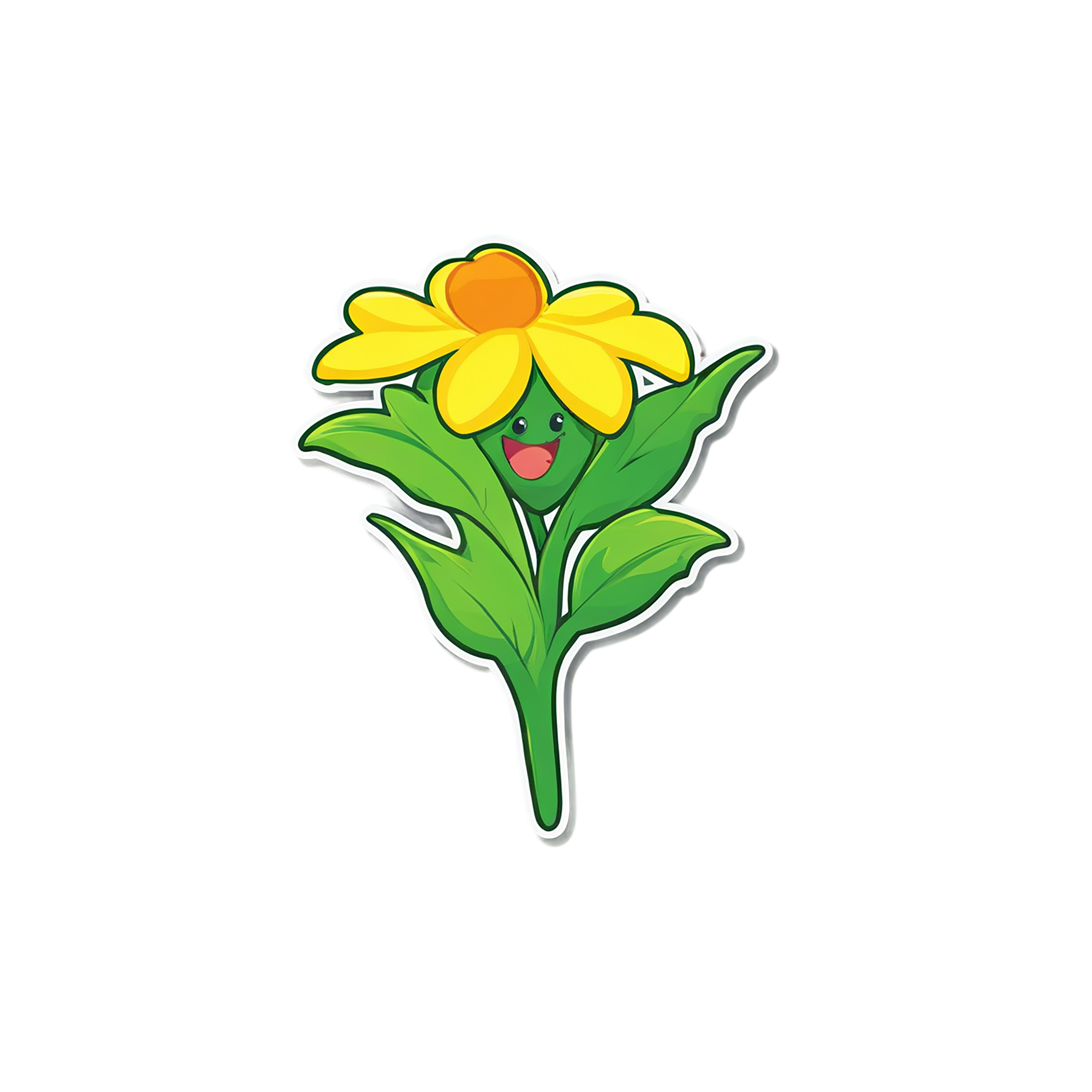 Floral cute sticker isolated on transparent background #15797