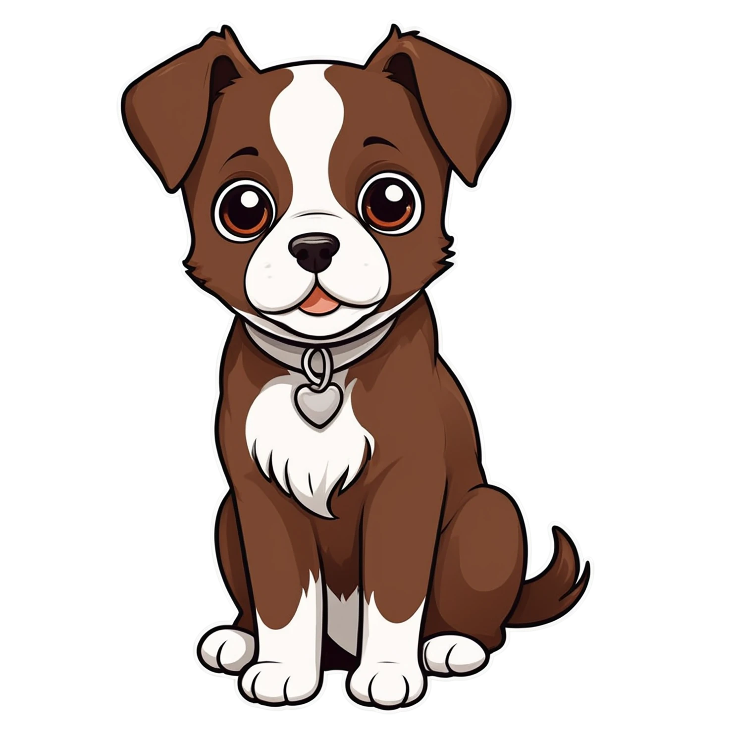 Dog cute sticker isolated on transparent background #15383