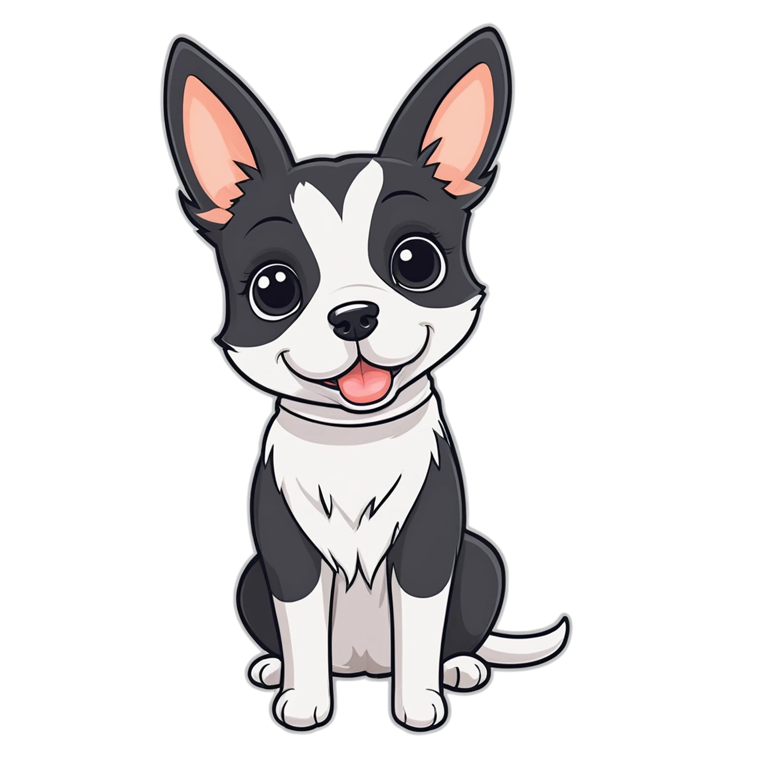 Dog cute sticker isolated on transparent background #15384