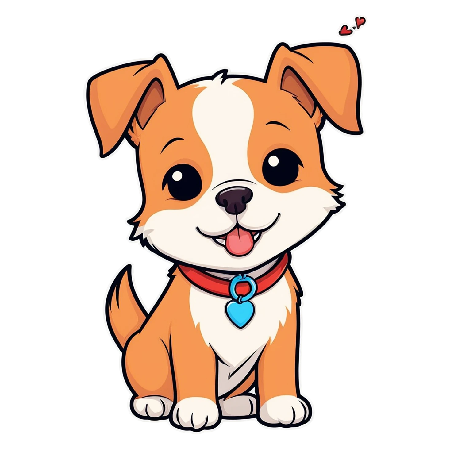 Dog cute sticker isolated on transparent background #15385