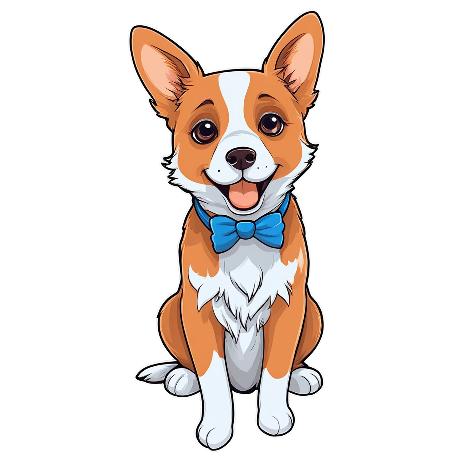 Dog cute sticker isolated on transparent background #15391