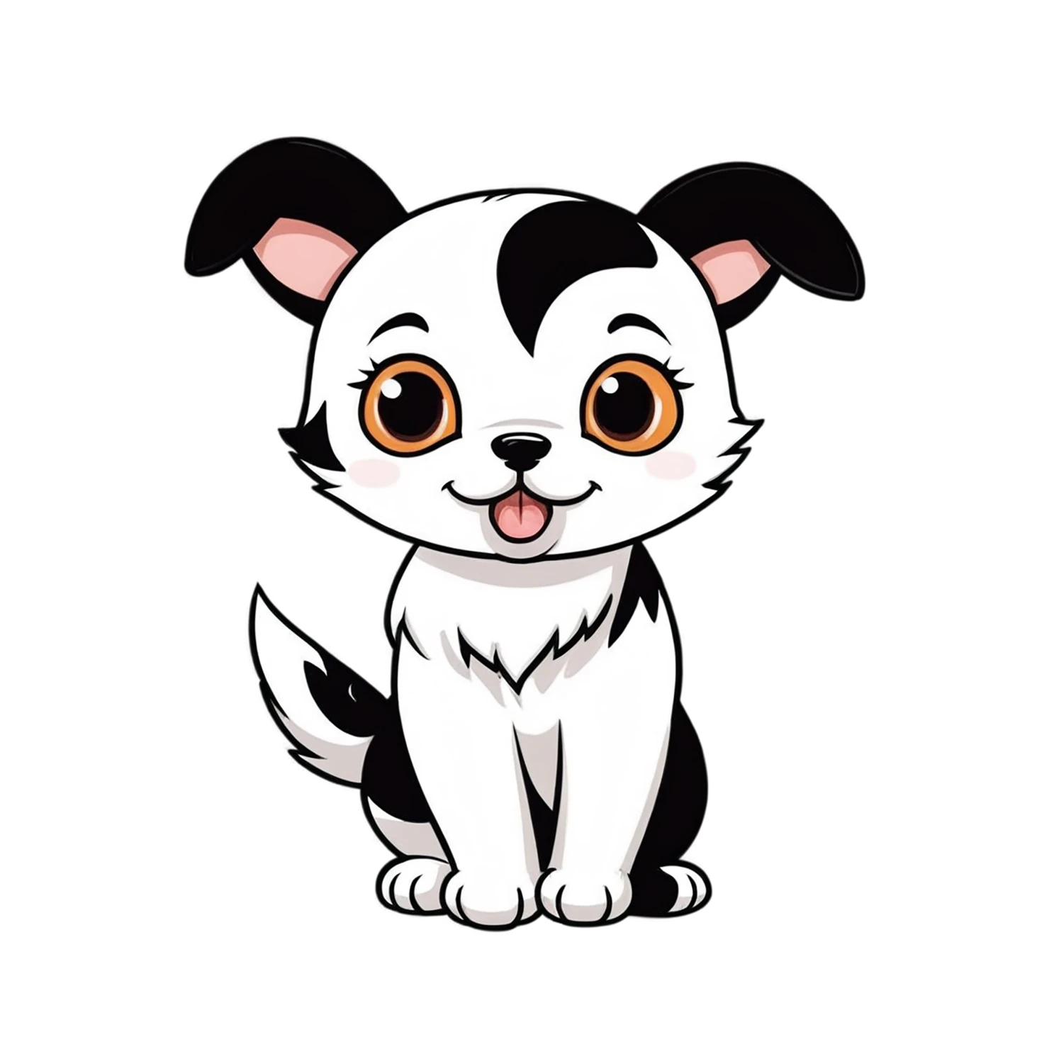 Dog cute sticker isolated on transparent background #15395