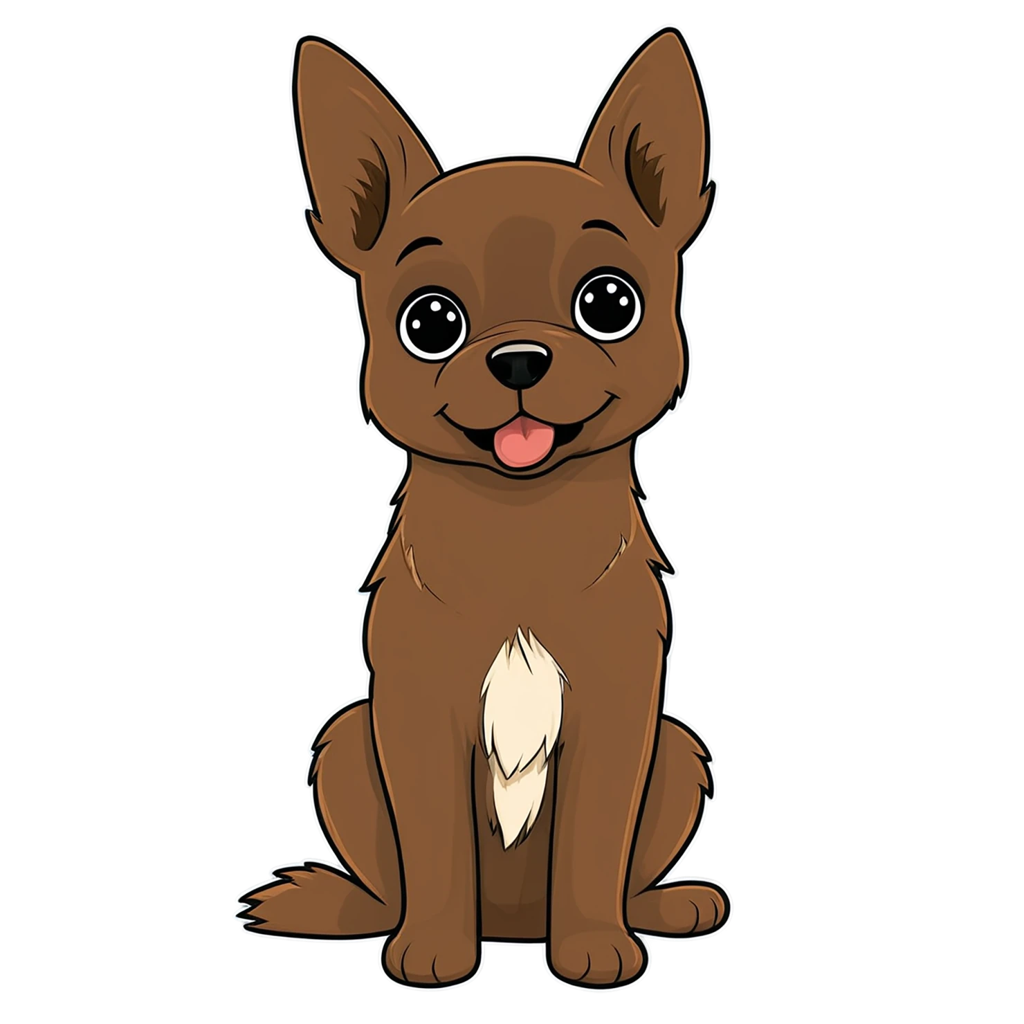 Dog cute sticker isolated on transparent background #15398