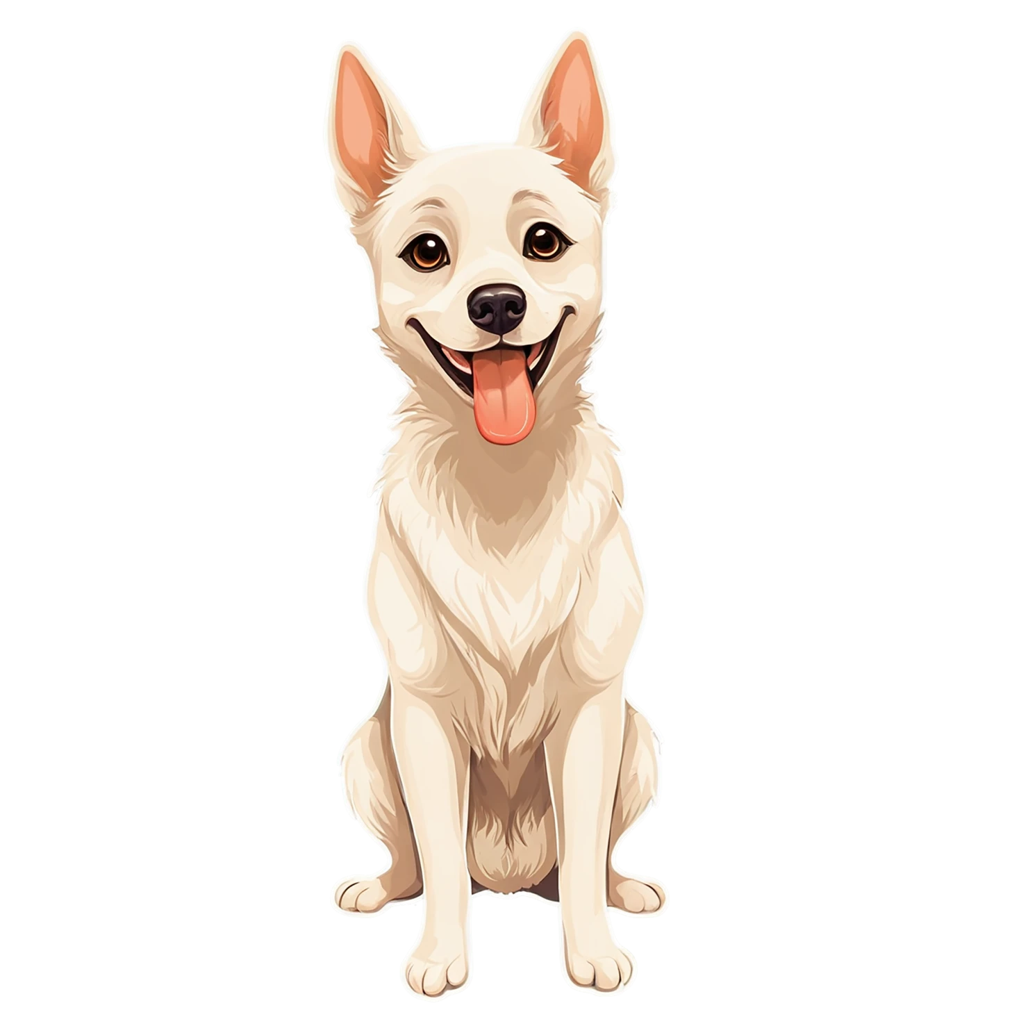 Dog cute sticker isolated on transparent background #15399