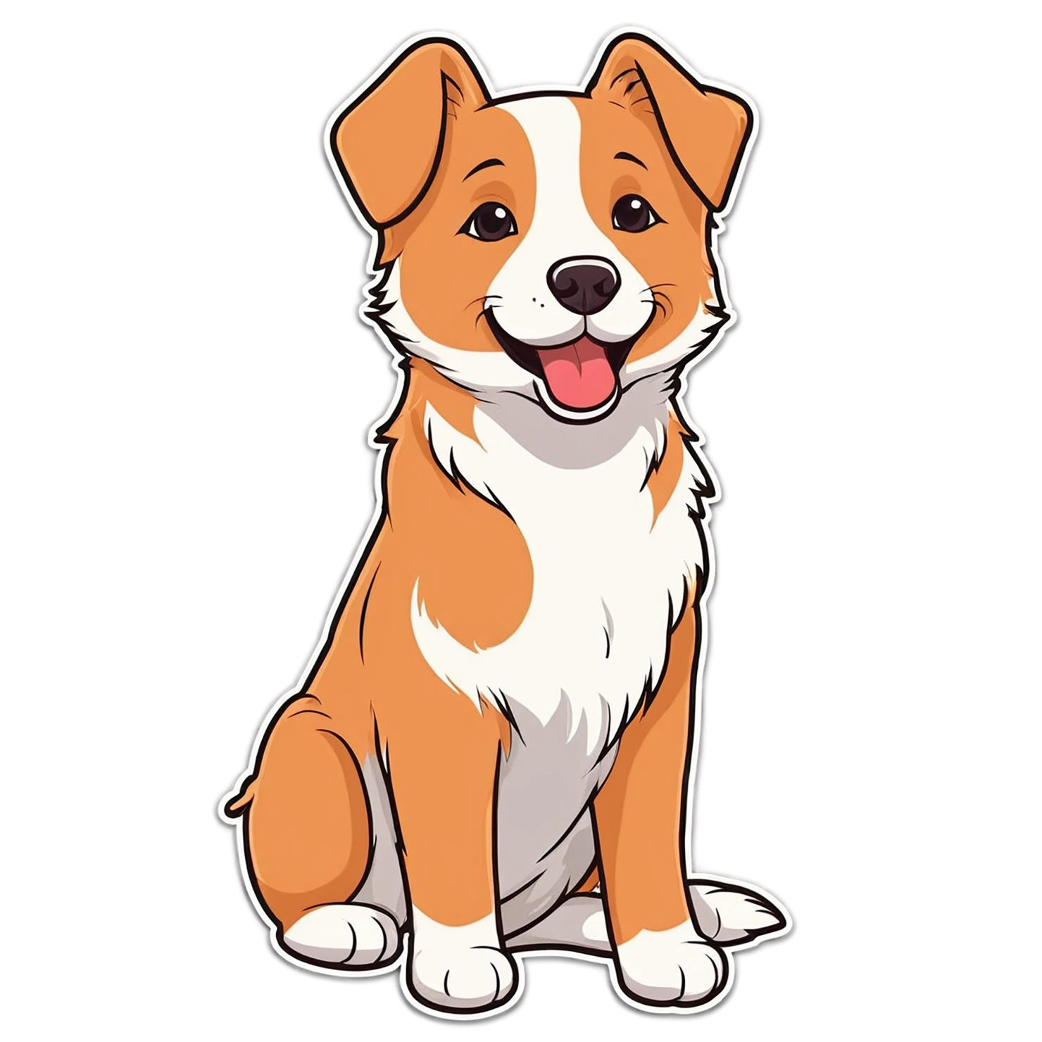 Dog cute sticker isolated on transparent background #15400