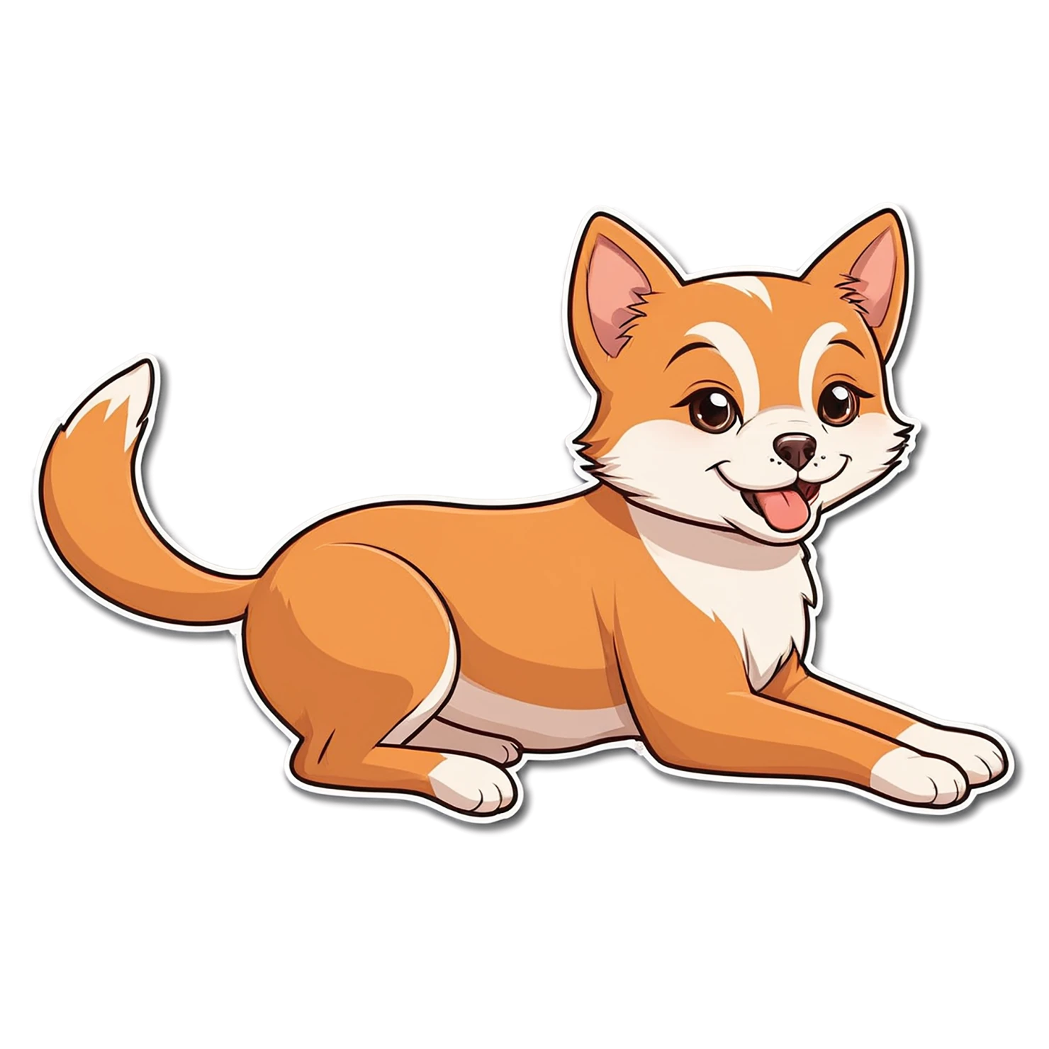 Dog cute sticker isolated on transparent background #15402