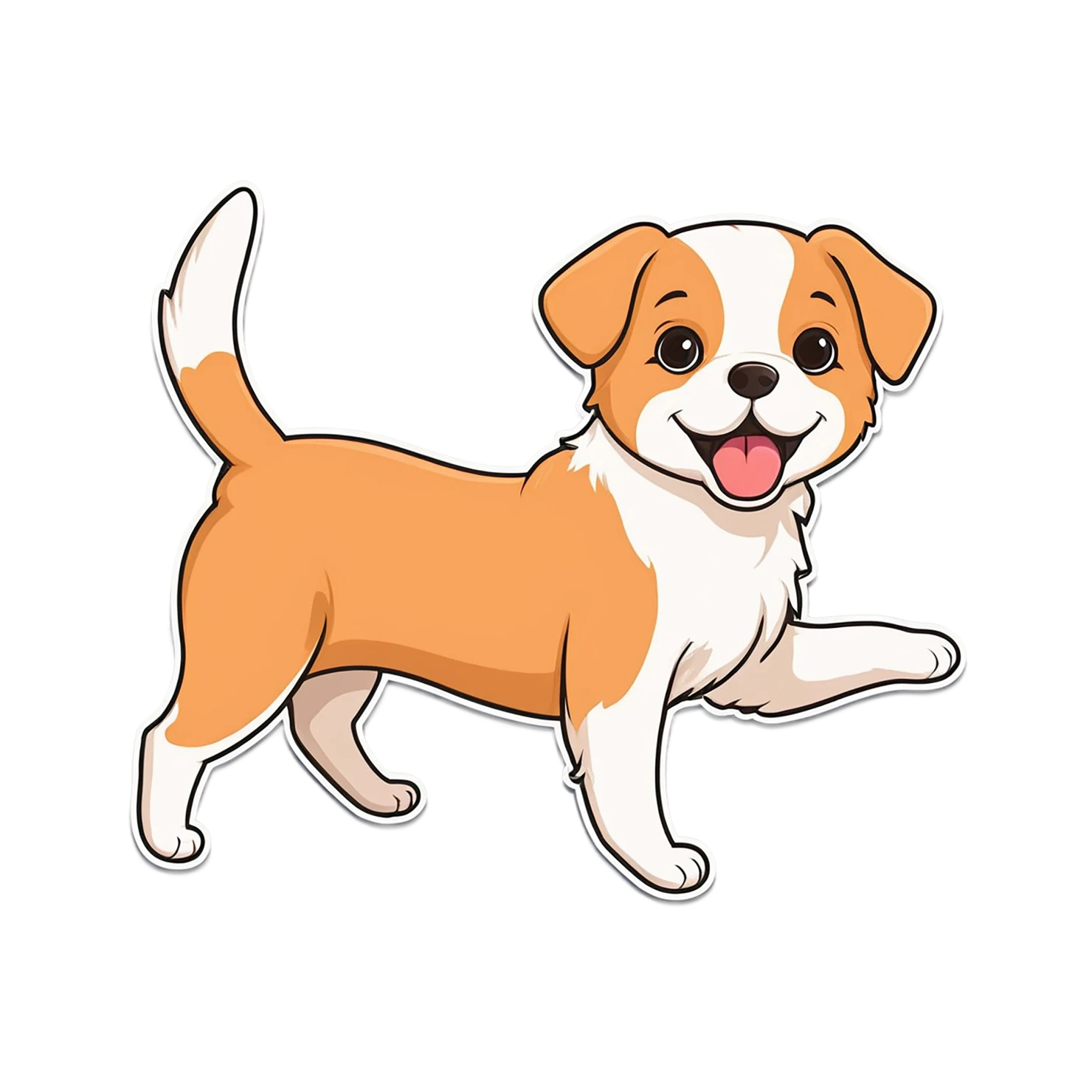 Dog cute sticker isolated on transparent background #15403