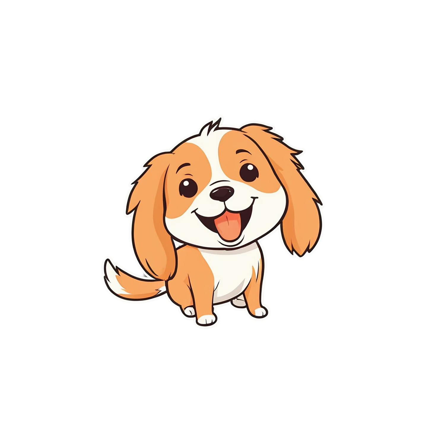 Dog cute sticker isolated on transparent background #15406