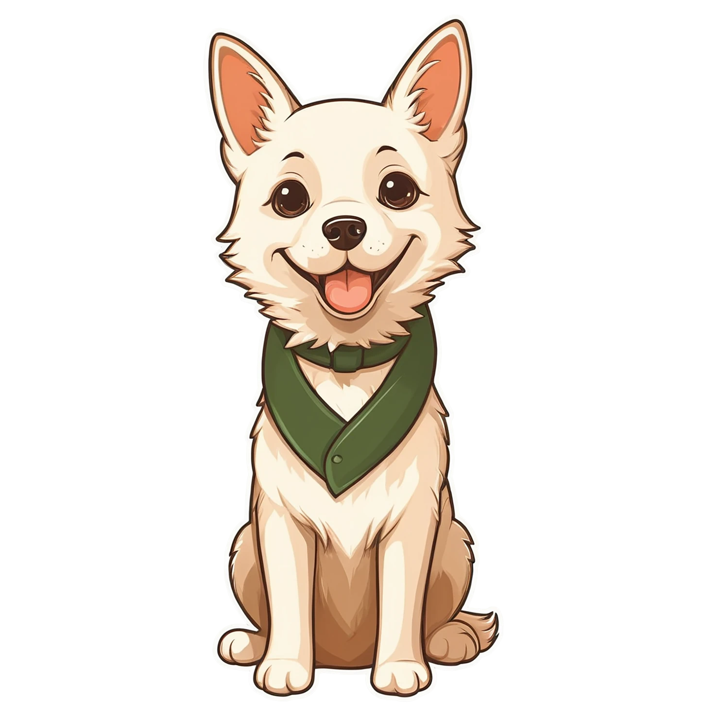 Dog cute sticker isolated on transparent background #15416