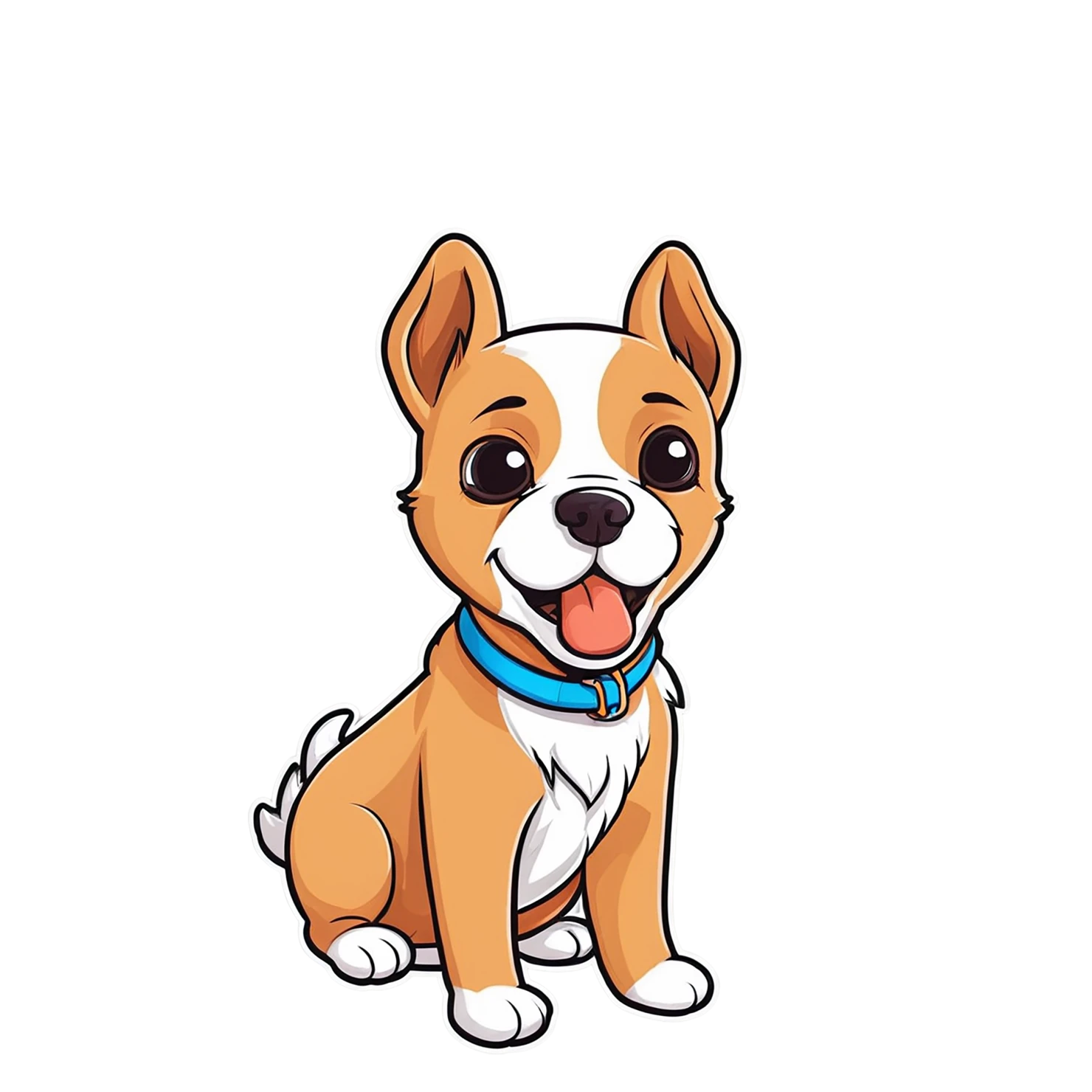 Dog cute sticker isolated on transparent background #15418