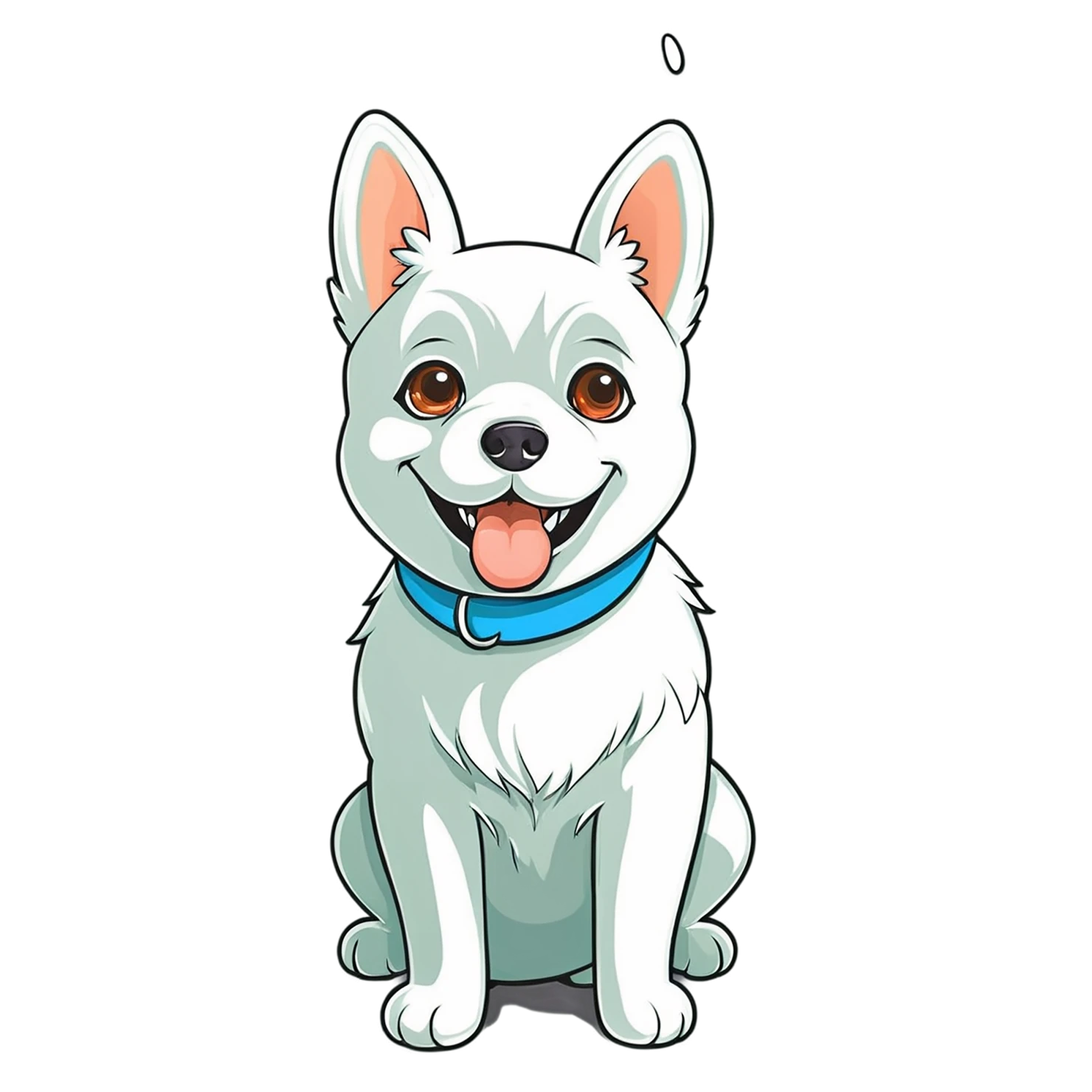 Dog cute sticker isolated on transparent background #15421