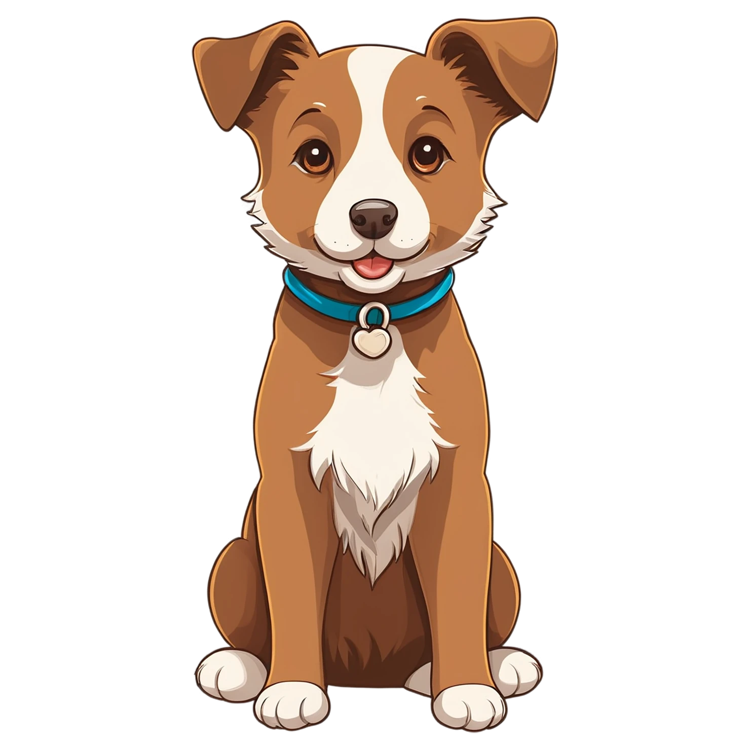 Dog cute sticker isolated on transparent background #15423