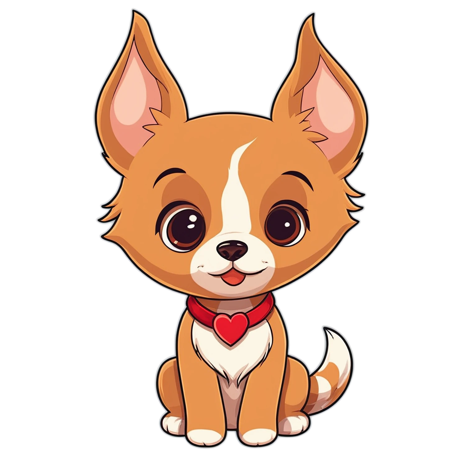 Dog cute sticker isolated on transparent background #15426