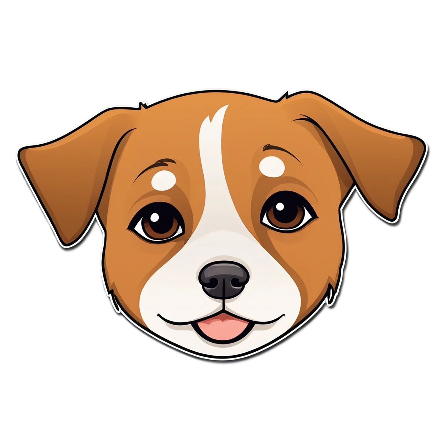 Dog cute sticker isolated on transparent background #15427