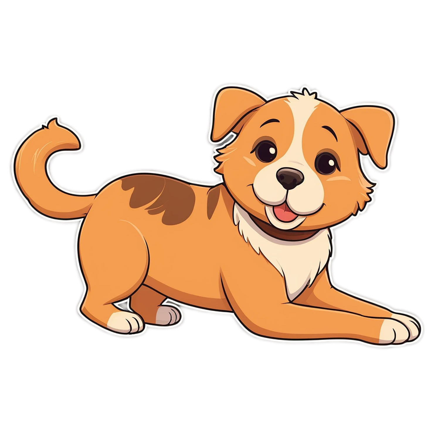 Dog cute sticker isolated on transparent background #15428