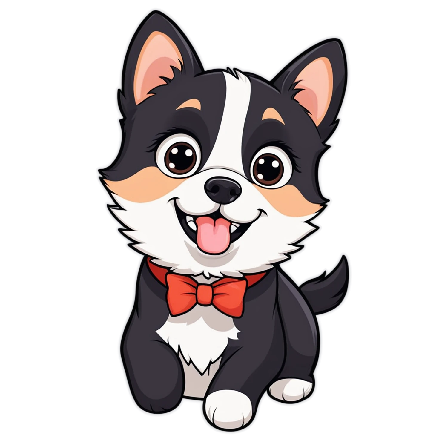 Dog cute sticker isolated on transparent background #15429