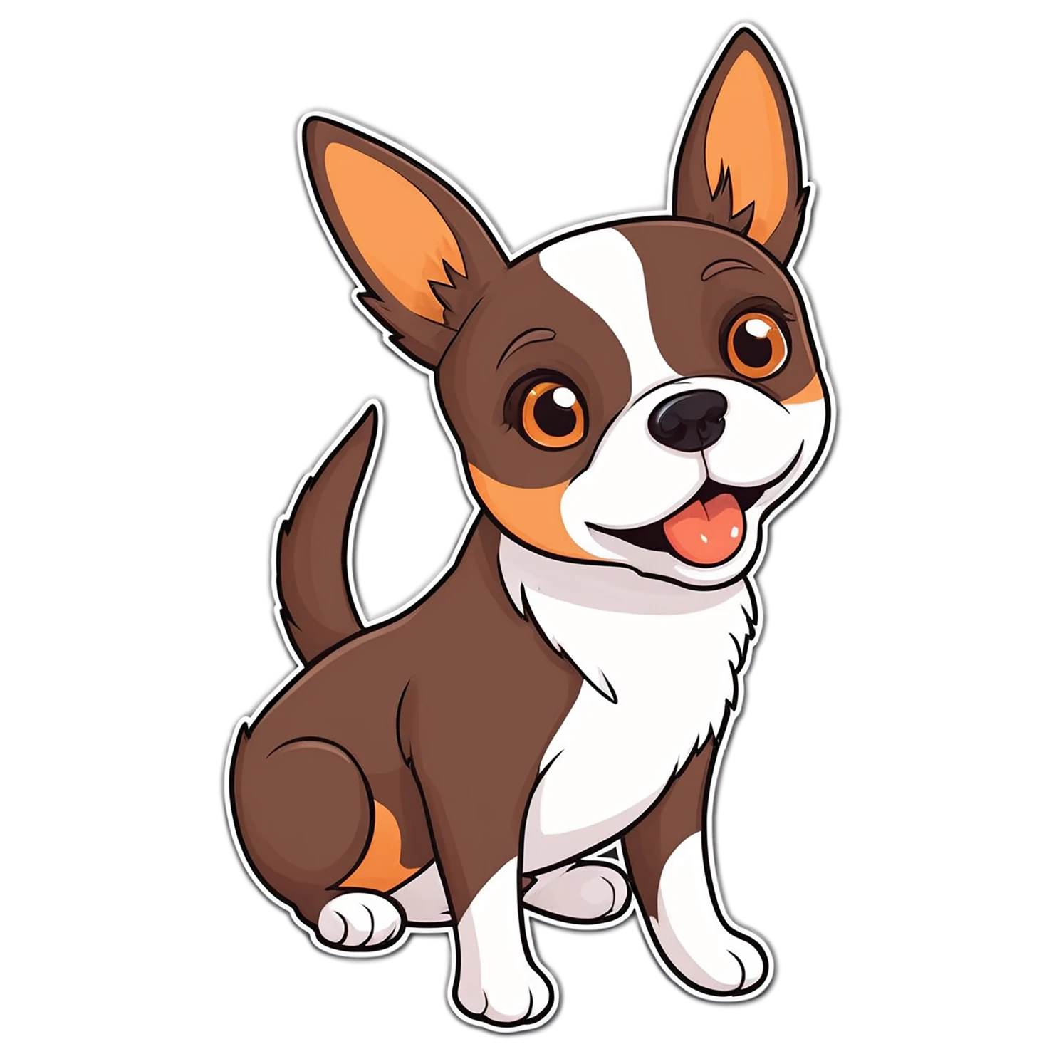 Dog cute sticker isolated on transparent background #15430