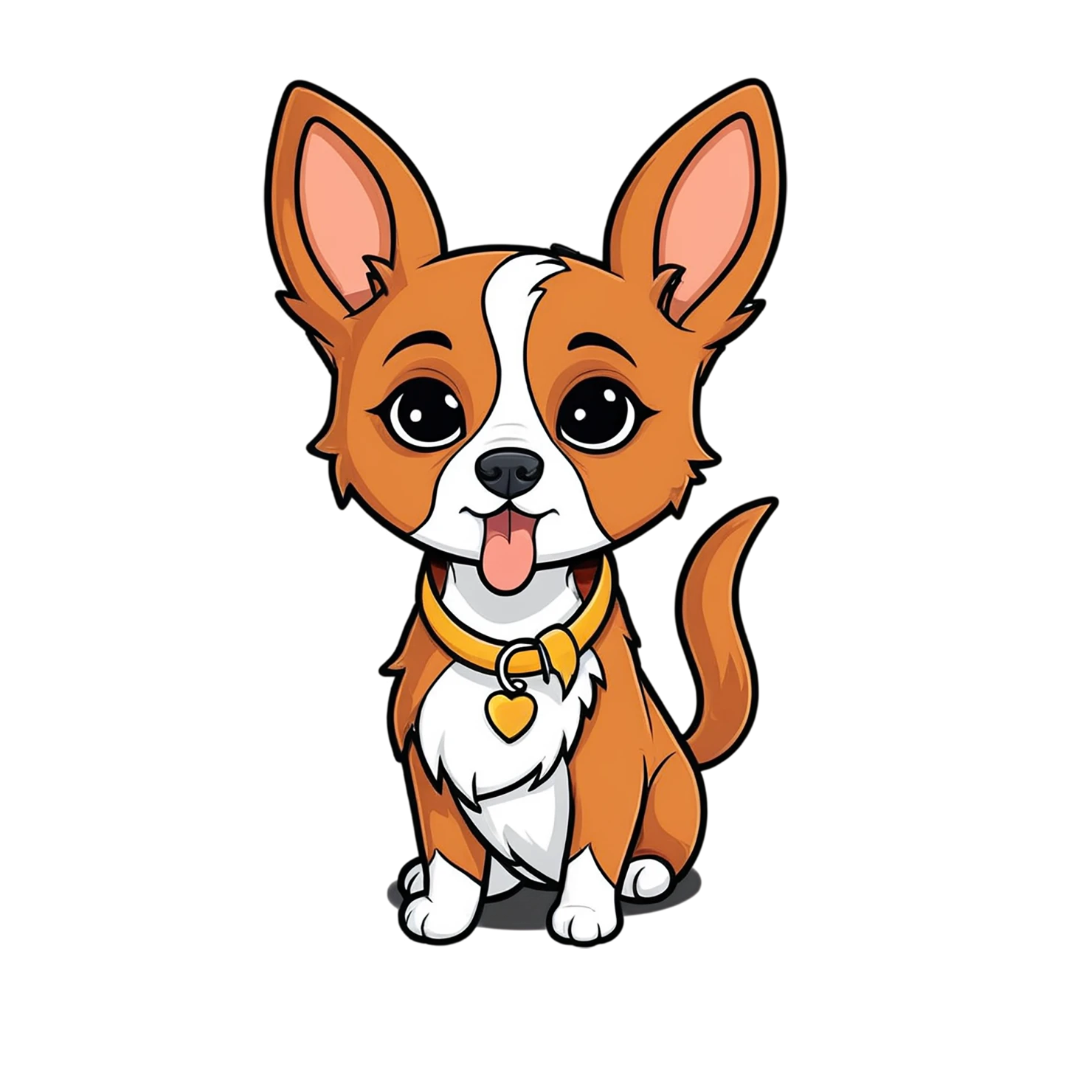 Dog cute sticker isolated on transparent background #15434