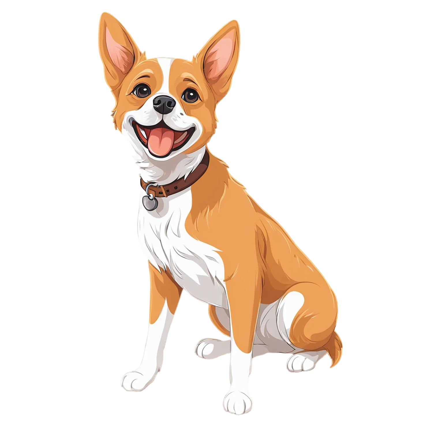 Dog cute sticker isolated on transparent background #15439