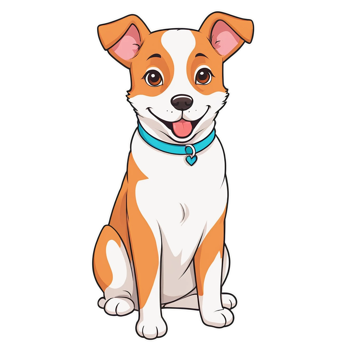 Dog cute sticker isolated on transparent background #15443