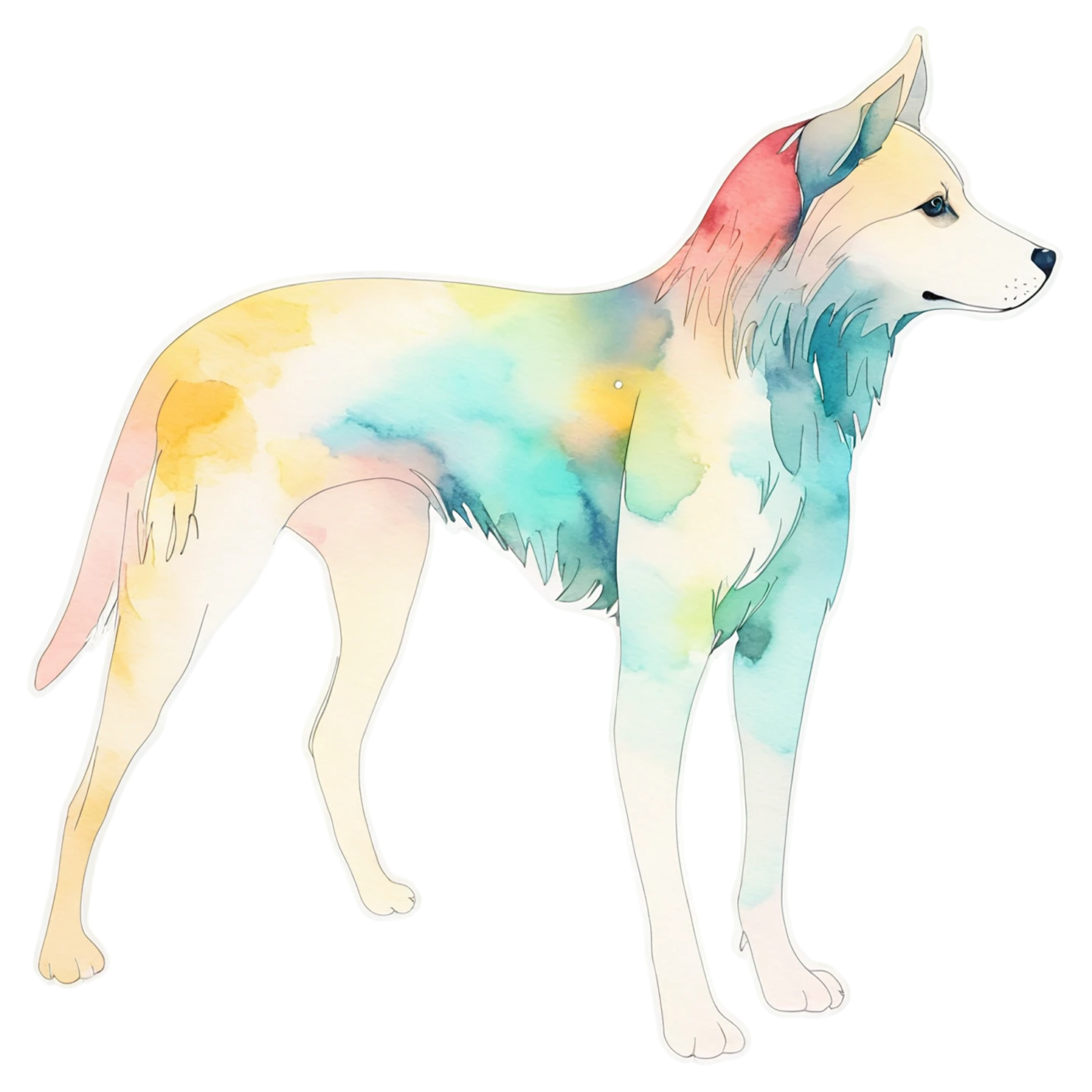 Dog cute sticker isolated on transparent background #15451
