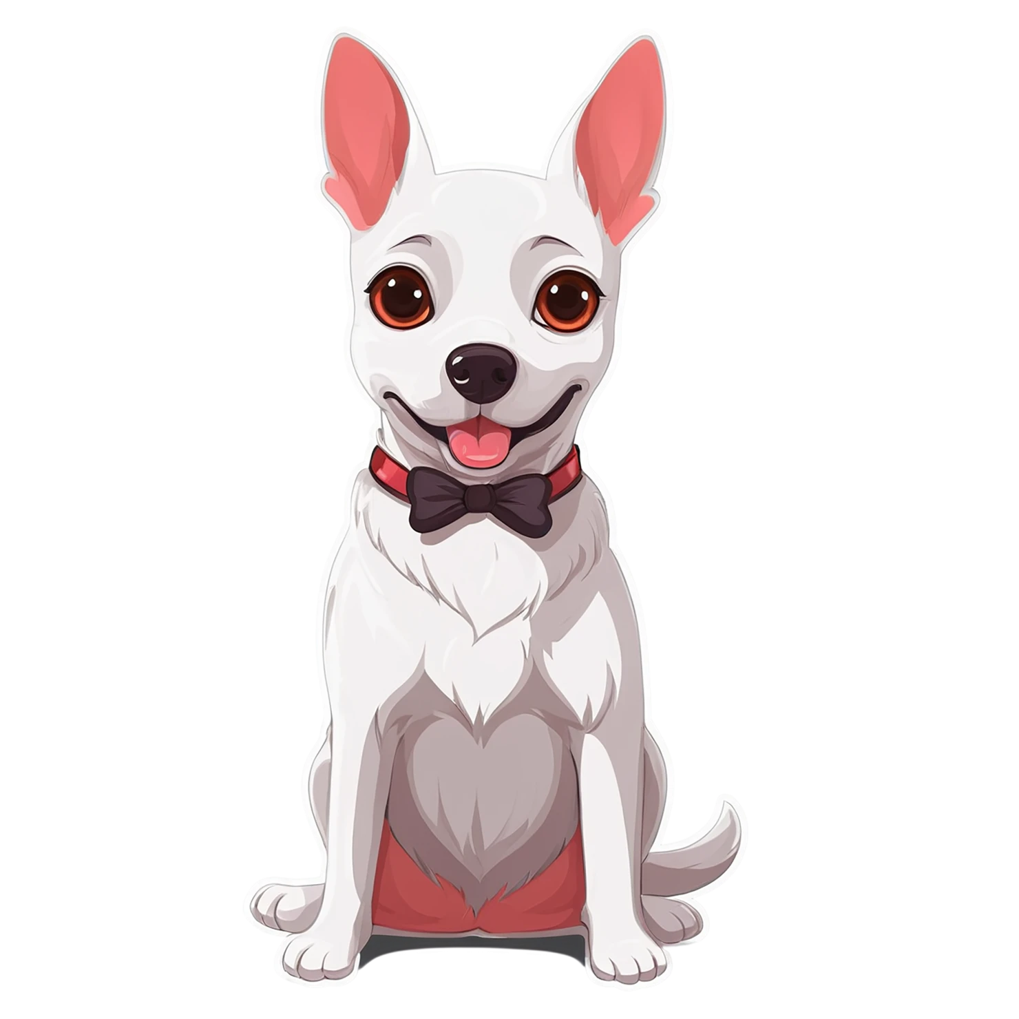 Dog cute sticker isolated on transparent background #15453