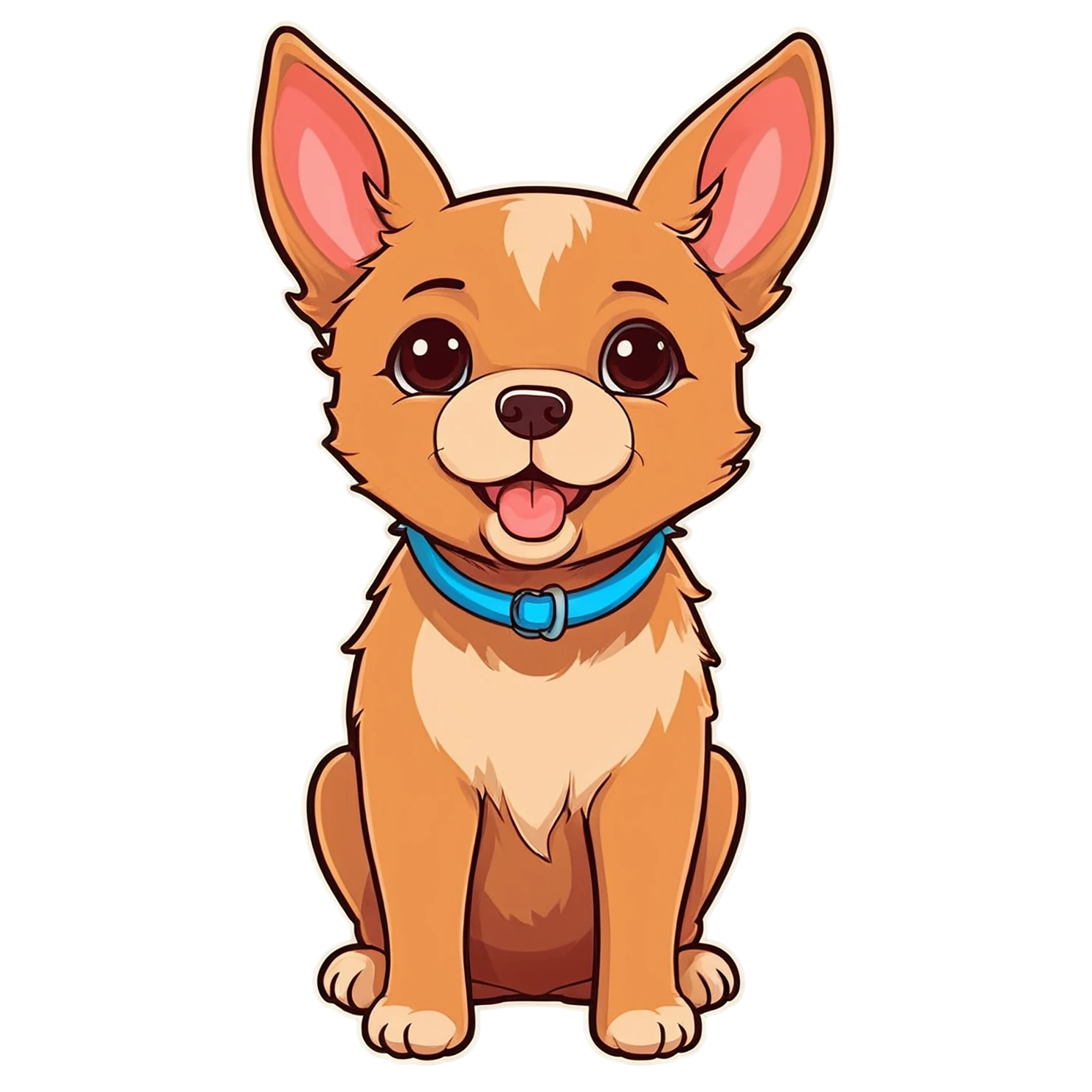 Dog cute sticker isolated on transparent background #15455