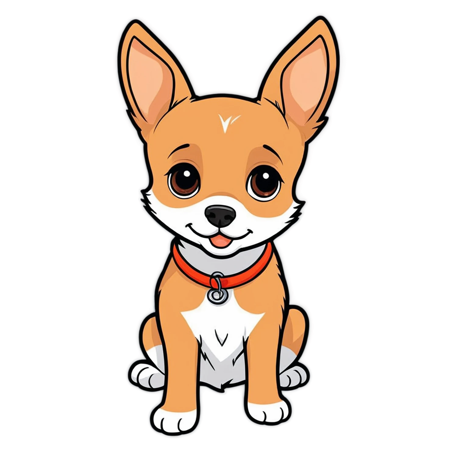 Dog cute sticker isolated on transparent background #15460