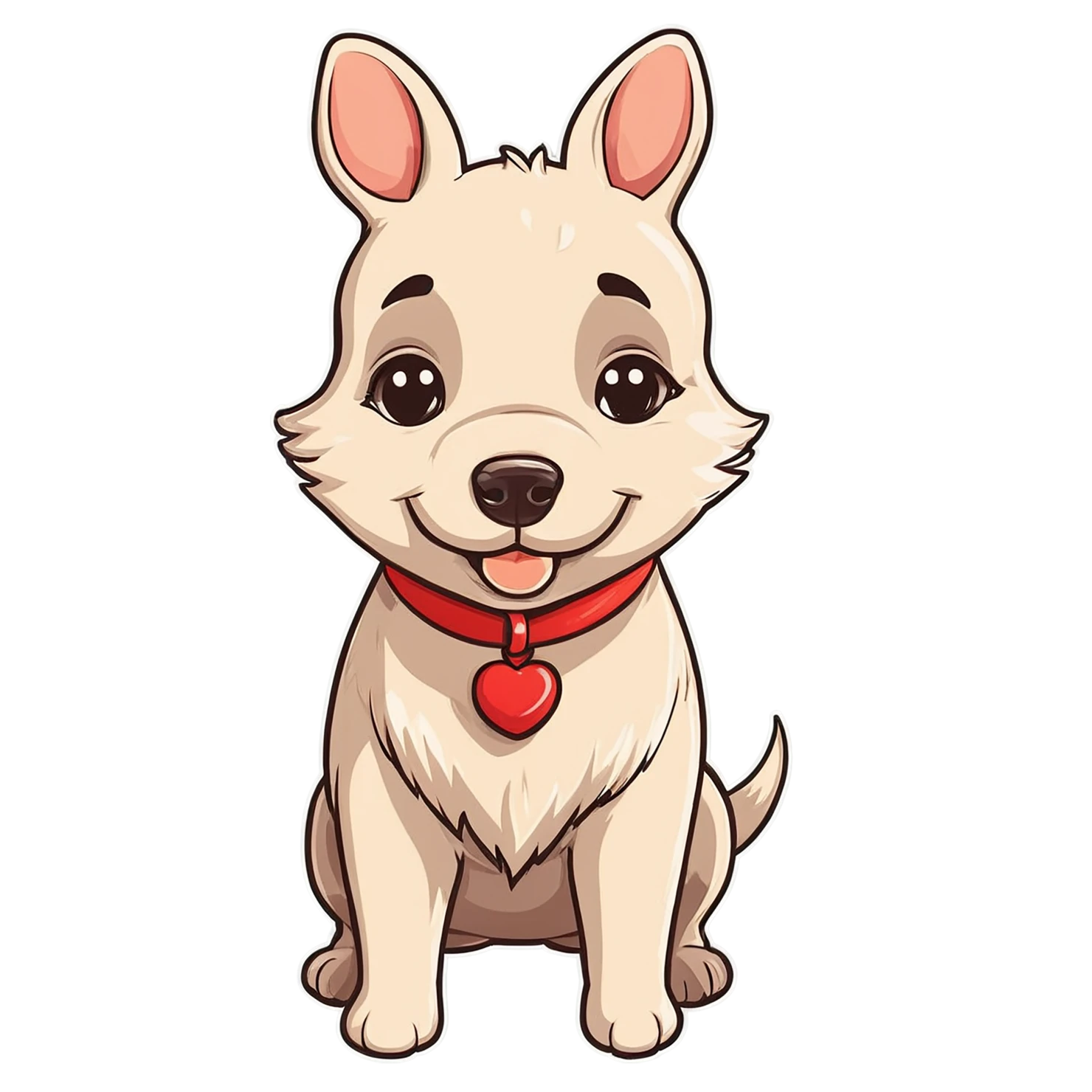 Dog cute sticker isolated on transparent background #15461