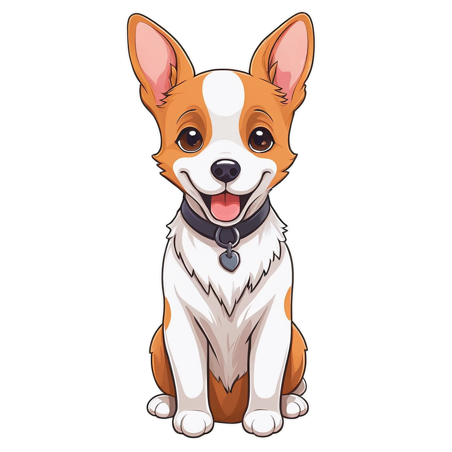 Dog cute sticker isolated on transparent background #15462
