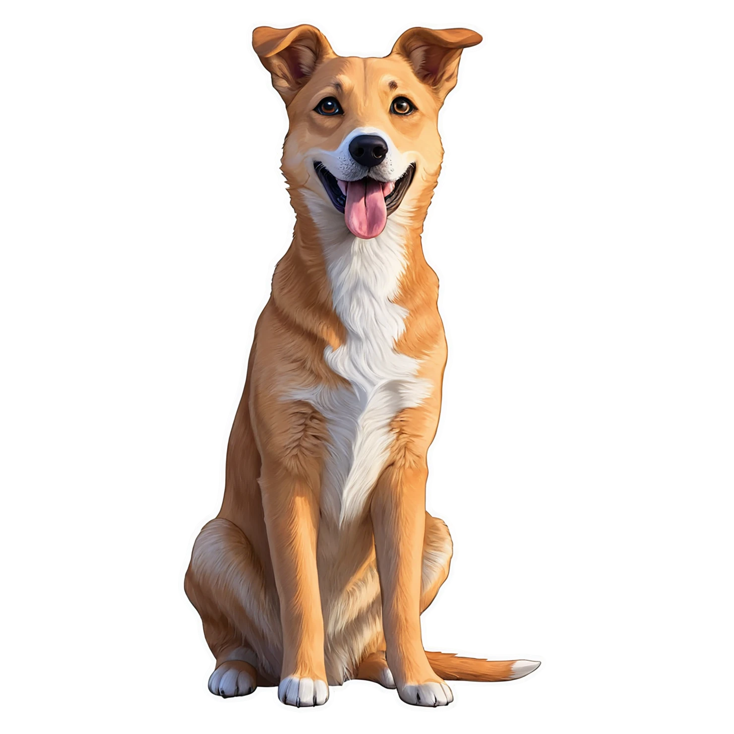 Dog cute sticker isolated on transparent background #15467