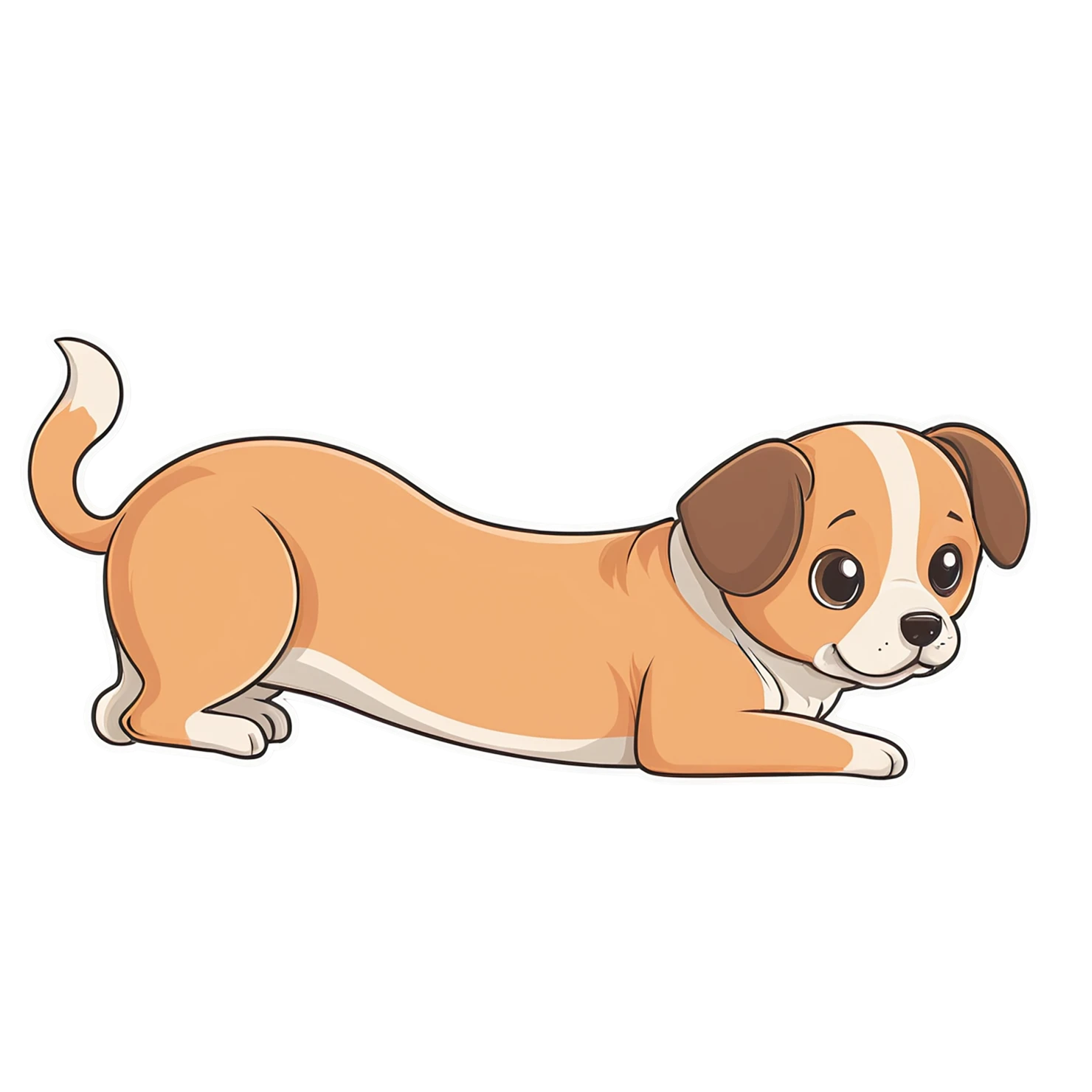 Dog cute sticker isolated on transparent background #15468