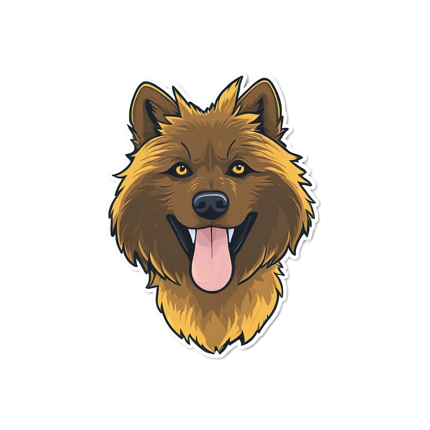 Dog cute sticker isolated on transparent background #15469