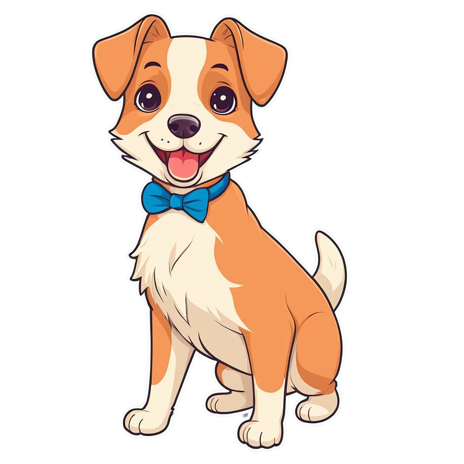 Dog cute sticker isolated on transparent background #15470