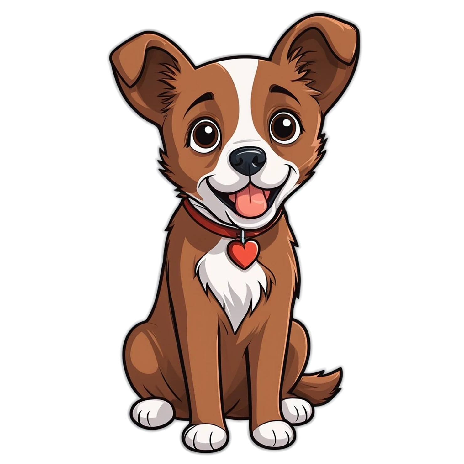 Dog cute sticker isolated on transparent background #15472