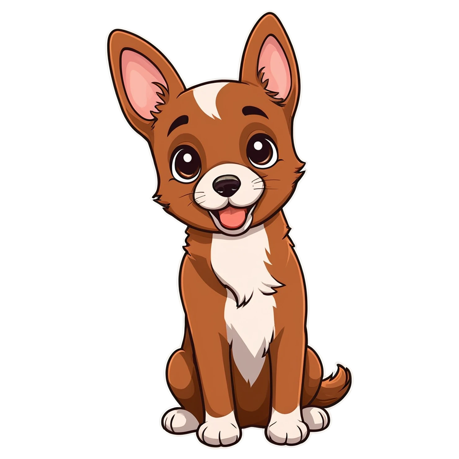 Dog cute sticker isolated on transparent background #15479