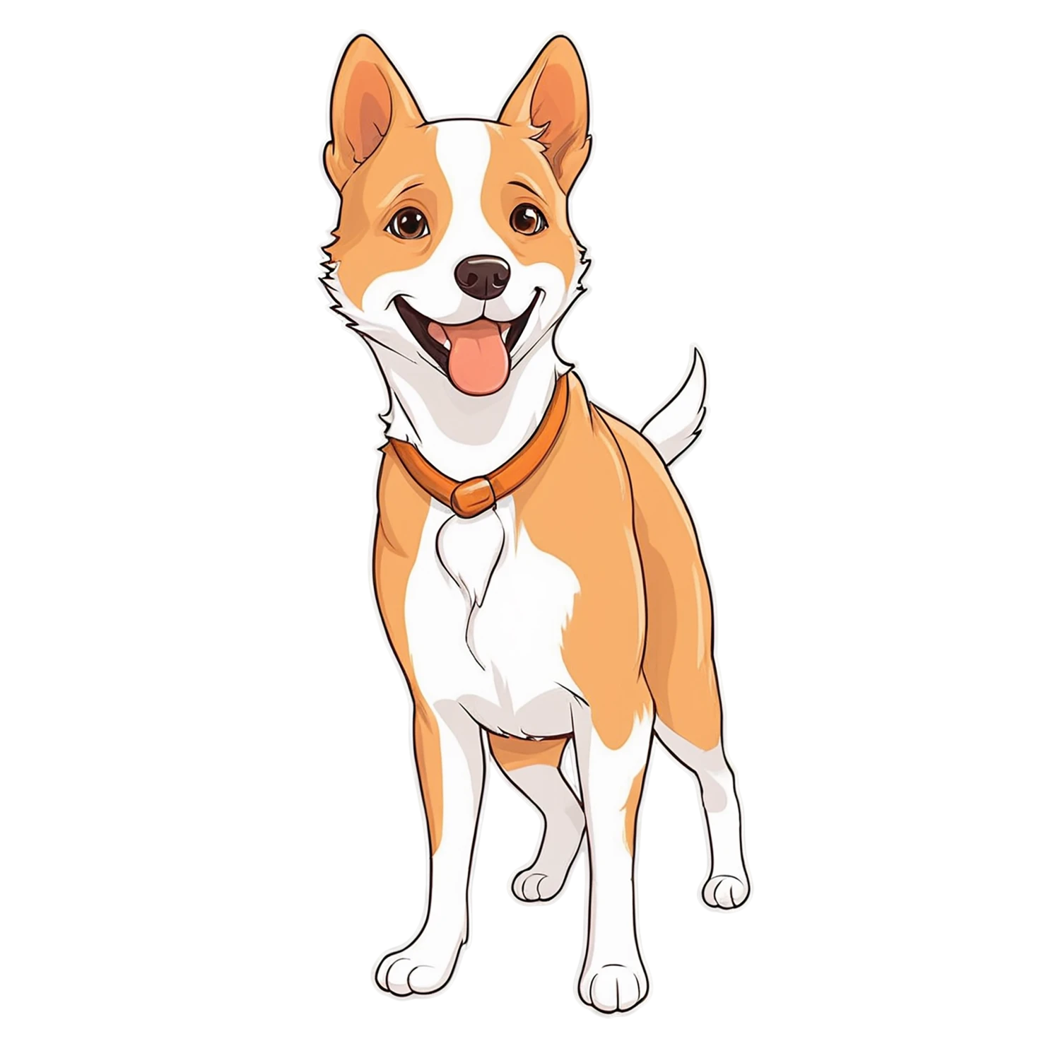 Dog cute sticker isolated on transparent background #15481