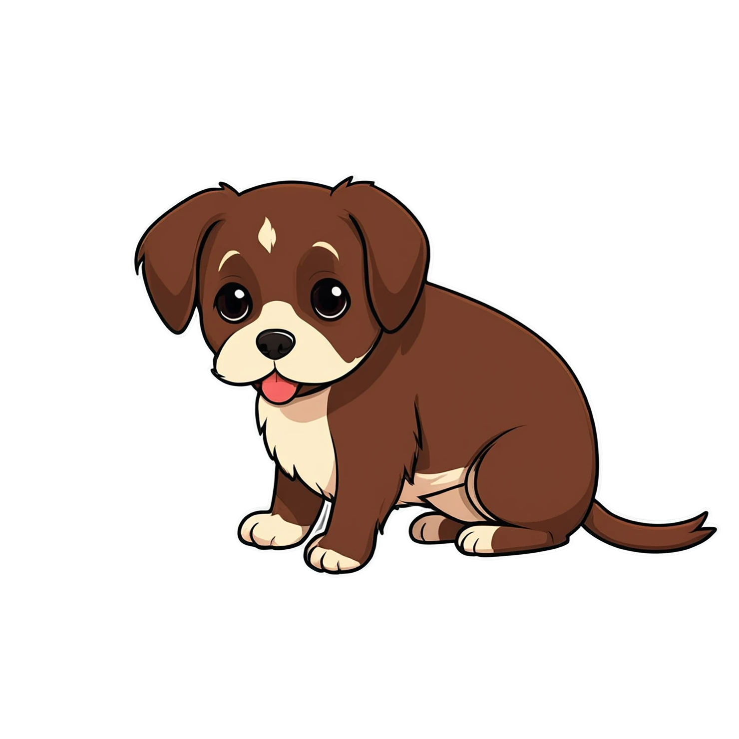 Dog cute sticker isolated on transparent background #15482