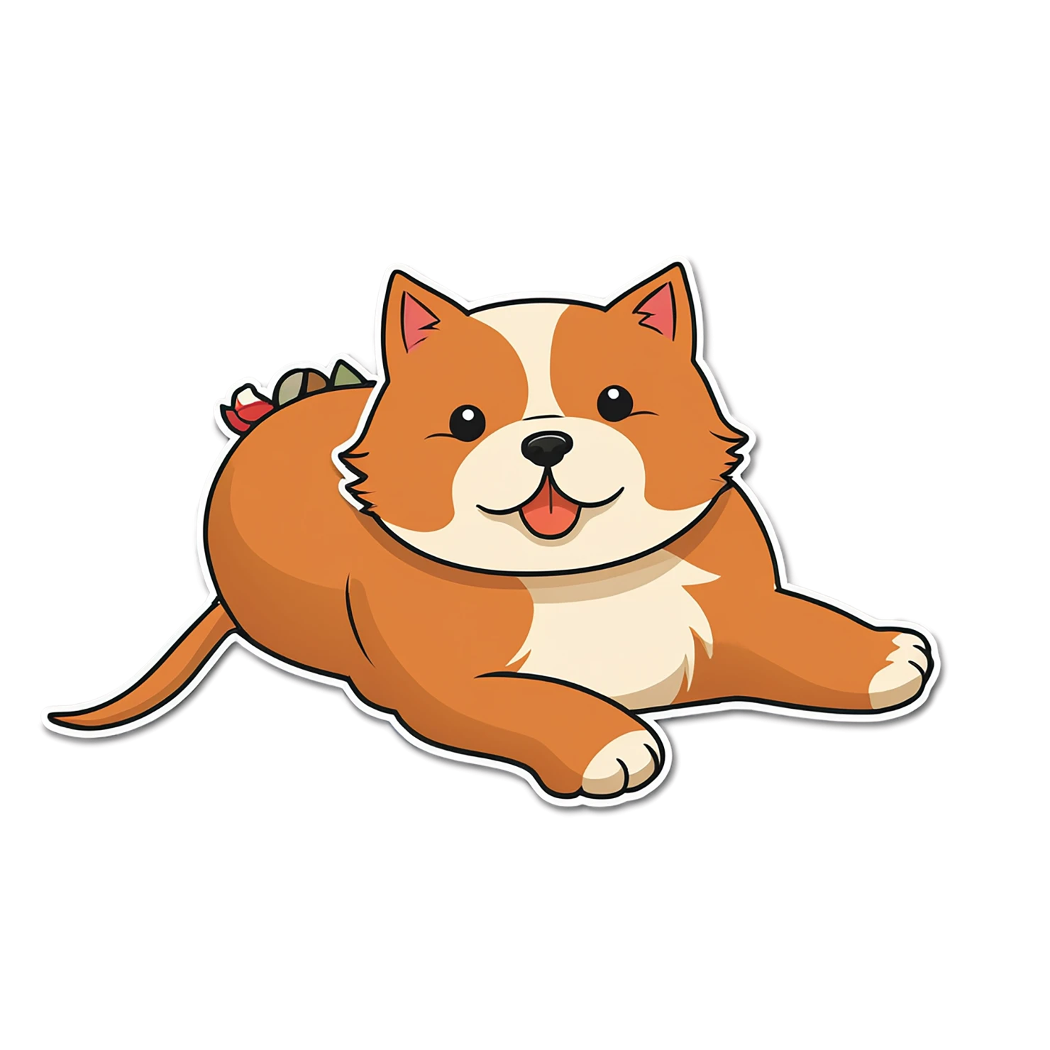 Dog cute sticker isolated on transparent background #15483
