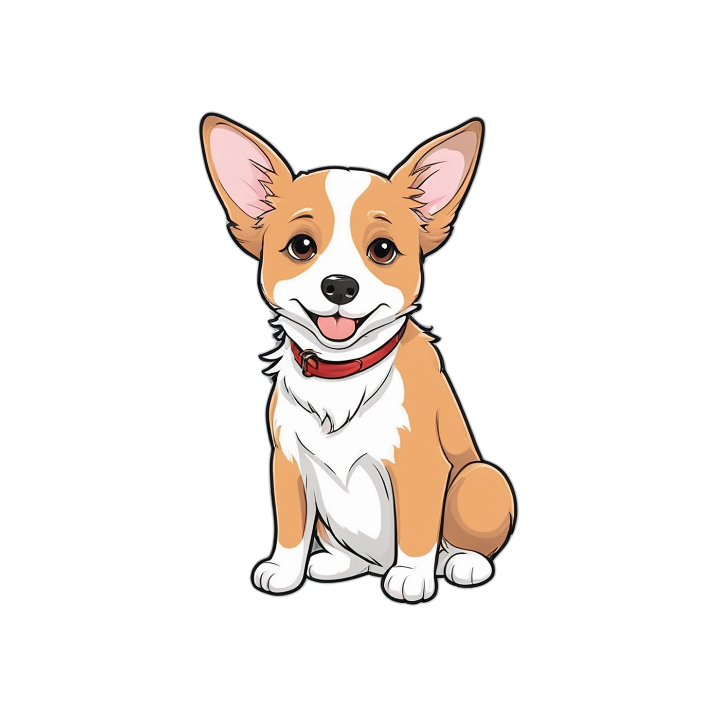 Dog cute sticker isolated on transparent background #15486