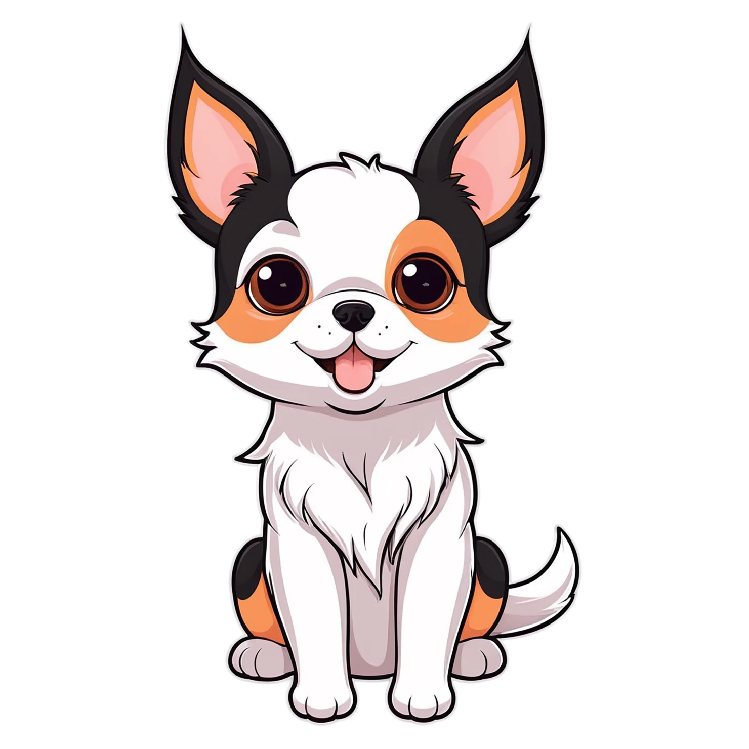 Dog cute sticker isolated on transparent background #15488