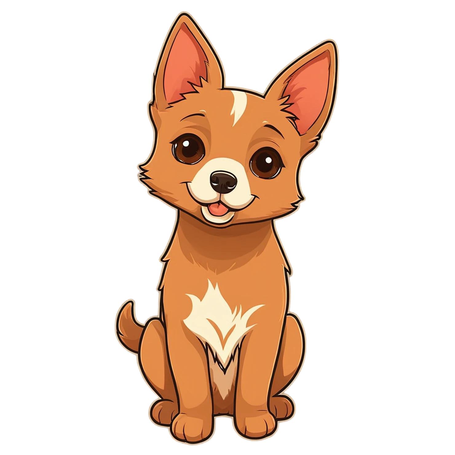 Dog cute sticker isolated on transparent background #15490