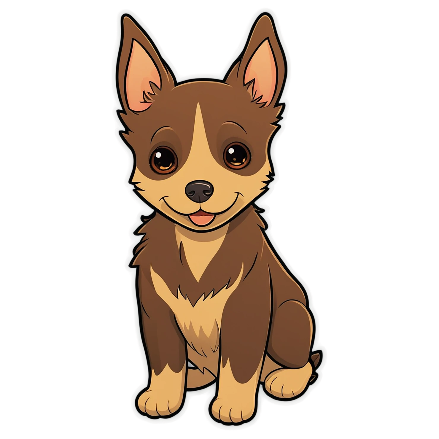 Dog cute sticker isolated on transparent background #15491