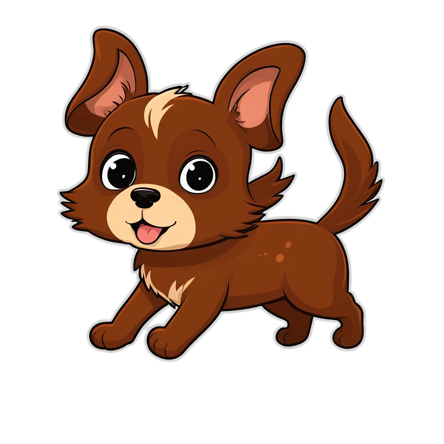 Dog cute sticker isolated on transparent background #15497